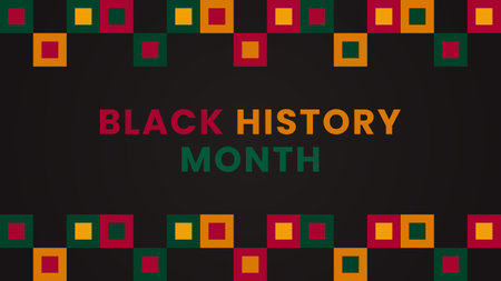 Black History Month background. African American History is celebrated annually in February.のイラスト素材