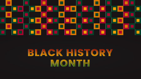 Black History Month background. African American History is celebrated annually in February.のイラスト素材