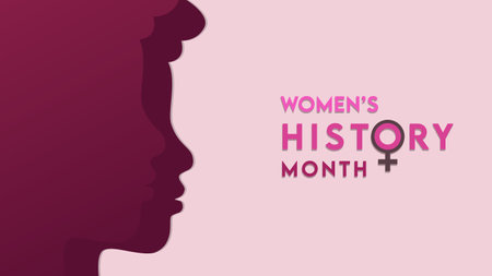 Womens History Month. Womens day celebration background design on march 8th. Vector illustration with copy space area.のイラスト素材