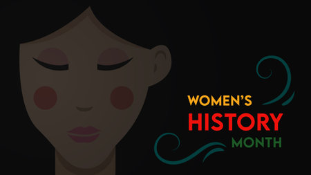 Womens History Month. Womens day celebration background design on march 8th. Vector illustration with copy space area.のイラスト素材