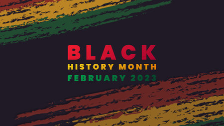 Black History Month background. African American History is celebrated annually in February.のイラスト素材