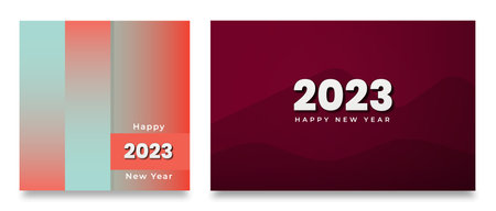 Happy new year 2023 background. Modern trendy design with minimalist and clean style concept.のイラスト素材