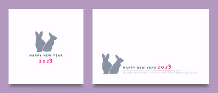 2023 new year card. minimalist background design with copy space areaのイラスト素材