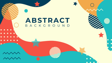 Abstract Background with memphis element. Vector illustration for designのイラスト素材