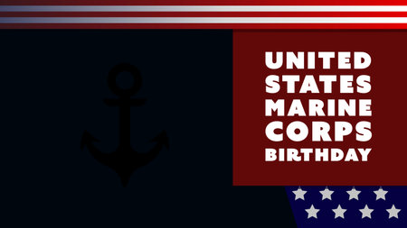 US Marine Corps Birthday Background with white space area.のイラスト素材
