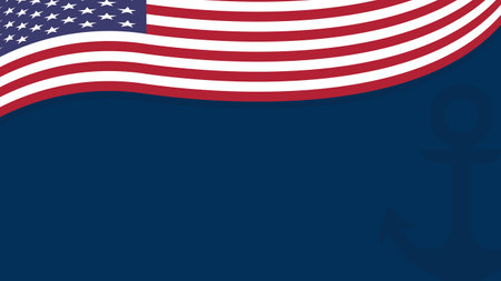 US Marine Corps Birthday Background with white space area.のイラスト素材