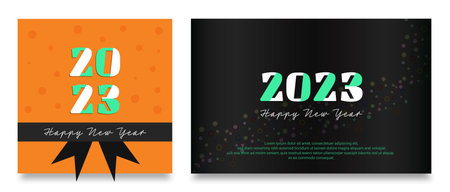 Happy new year 2023 background. Modern trendy design with minimalist and clean style concept.