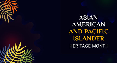 Asian American and Pacific Islander Heritage Month. Vector banner for ads, social media, card, poster, background.のイラスト素材
