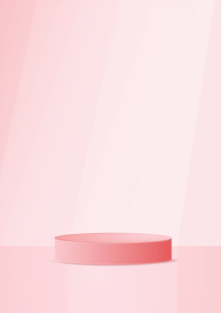Sales podium poster. Three dimensional concept product display for promotion advertising, background, banner.のイラスト素材