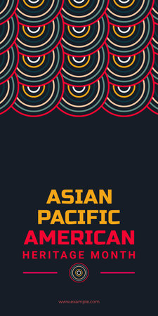 Asian American and Pacific Islander Heritage Month. Vector banner for ads, social media, card, poster, background.のイラスト素材