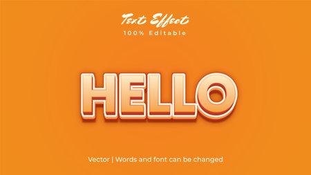Hello text effect design. For advertisement, poster, banner, promotion.のイラスト素材