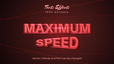 Maximum speed text effect design. For advertisement, poster, banner, promotion.のイラスト素材