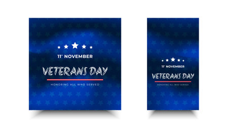 Veterans Day, honoring all who served.Frame and star ornament designs for advertisements, posters, banners, backgrounds.のイラスト素材