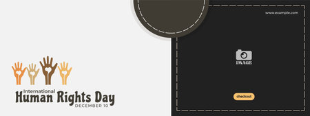 International human rights day. Celebration greeting design on December 10 for background elements, banner, posterのイラスト素材