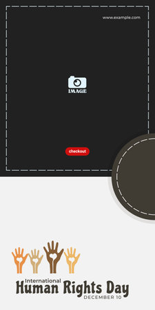 International human rights day. Celebration greeting design on December 10 for background elements, banner, posterのイラスト素材