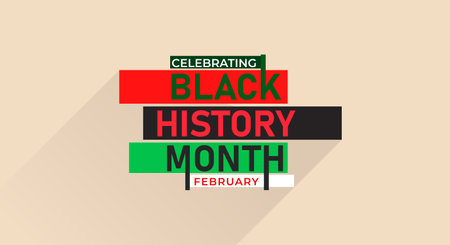 Black history month vector design. African American celebration template for background, banner, posterのイラスト素材