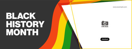 February is Black History Month. African American history, design for banner, background, posterのイラスト素材
