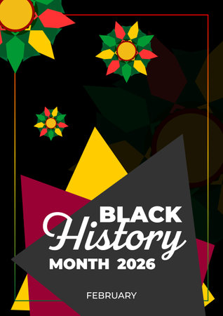 Black History Month poster. History celebration held annually in February.のイラスト素材