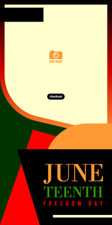 Juneteenth Freedom Day abstract vector illustration. Banner design for greetings, advertisements,...