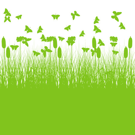 Flower background with butterfly  Vector illustrationのイラスト素材