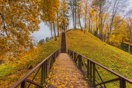 Vytautas mound at Lithuania, BirÅ¡tonasの写真素材
