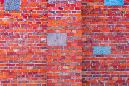 Old red brick wall texture background patternの写真素材