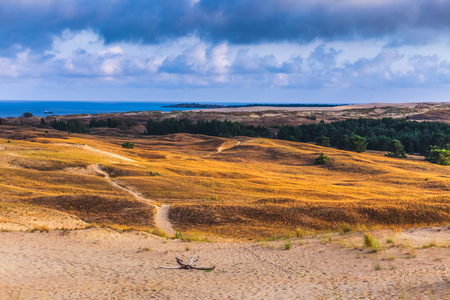 Nida - Curonian Spit and Curonian Lagoon, Nida, Klaipeda, Lithuania. Baltic Dunes.の写真素材