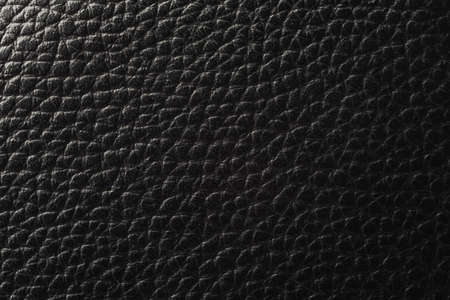 Black leather texture background, leather pattern imageの写真素材