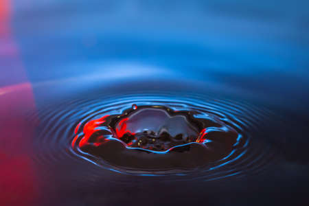 Water drop splash, close up shot of water splash