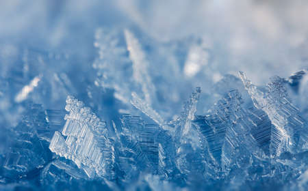 Winter background of ice crystals, icy backgroundの写真素材