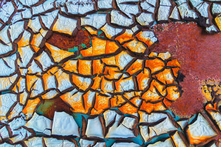 Abstract background of textured blue cracked wall.の写真素材