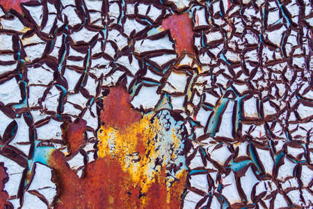 Abstract background of textured blue cracked wall.の写真素材