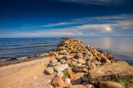 Seascape of the Gulf of Riga, Latvia, Baltic countryの写真素材