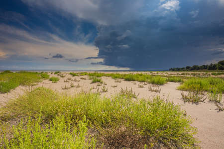Seascape of the Gulf of Riga, Latvia, Baltic countryの写真素材