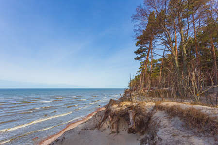Dutchmans Cap is a hill with a 24.4 m high bluff, which is in Lithuanias Seaside Regional Parkの写真素材
