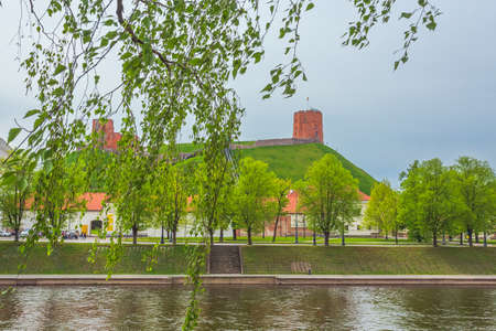 Vilnius Upper Castle with Tower Of Gediminasの写真素材