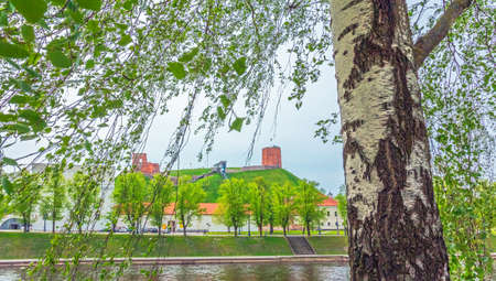 Vilnius Upper Castle with Tower Of Gediminasの写真素材