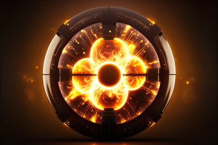 Nuclear fusion reactor. Generative AIの素材