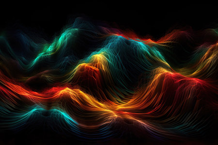 Psychic waves, abstract art made by Generative AIの素材