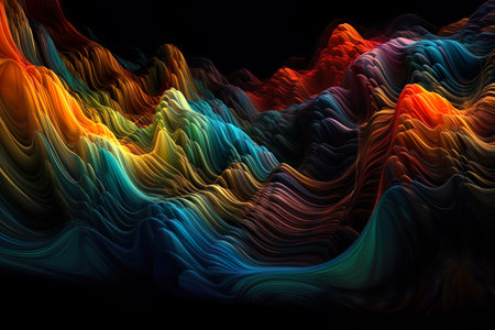 Psychic waves, abstract art made by Generative AIの素材