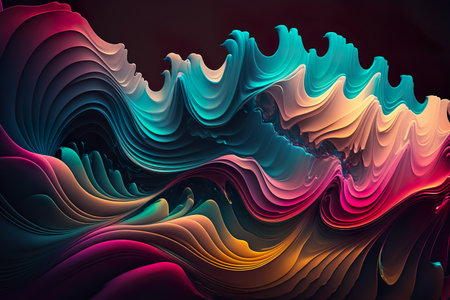 Psychic waves, abstract art made by Generative AIの素材