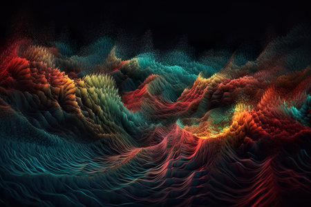 Psychic waves, abstract art made by Generative AIの素材
