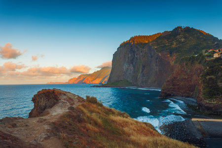 Miradouro do Guindaste in Madeira island. Popular travel locationの写真素材