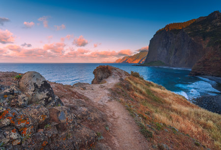 Miradouro do Guindaste in Madeira island. Popular travel locationの写真素材