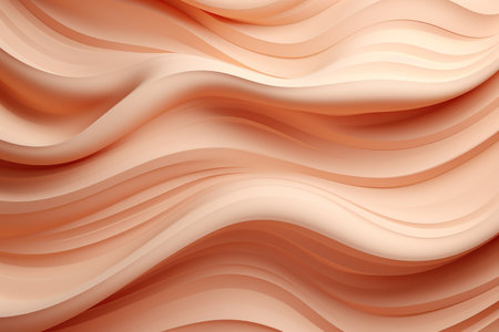 Wavy abstract forms pattern of pastel color background. Generative AIの素材