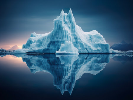Melting glaciers of Antarctica. Calimate change conceptの素材