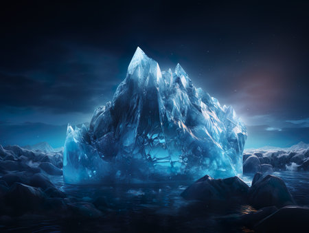 Melting glaciers of Antarctica. Calimate change conceptの素材