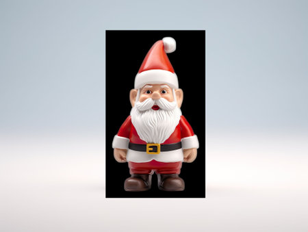 Santa Clous figure isolated in a white backgroundの素材