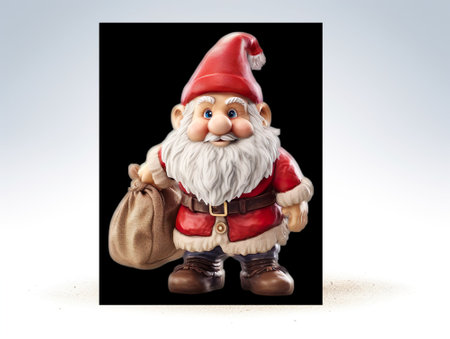 Santa Clous figure isolated in a white backgroundの素材