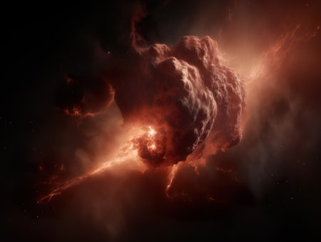 Imagination of a Big bang explosion. The beginning of a Universe.の素材